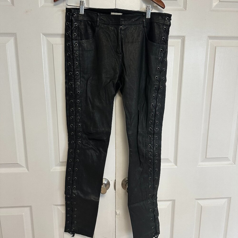A.L.C. Black Leather Pants - US 10/12